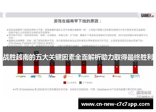 战胜越南的五大关键因素全面解析助力取得最终胜利